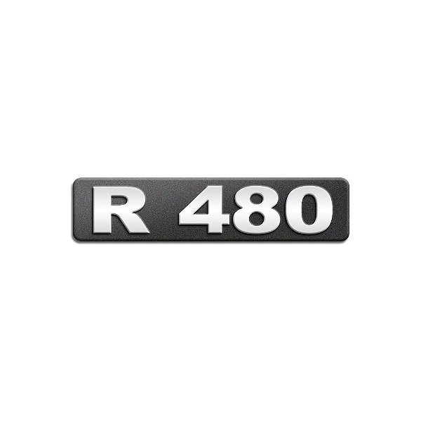 Emblema Potência Para R480 Moderno - Cromado