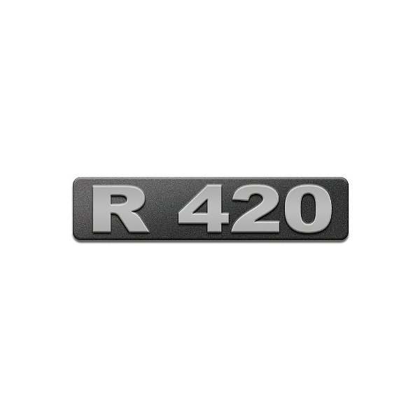 Emblema Potência - Cinza - Para R420 Moderno
