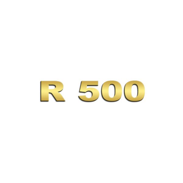 Aplique Inox Dourado Potência - Para Scania NTG R500