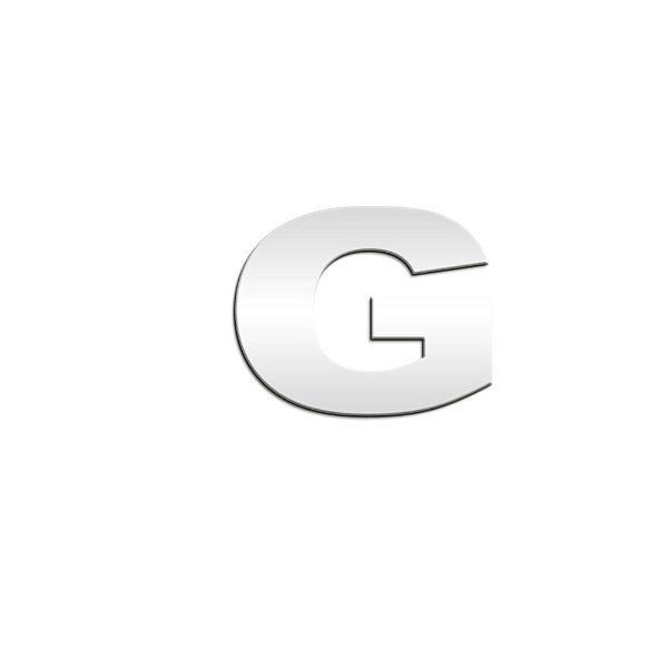 Letra G Potência Para Scania NTG Inox Espelhado