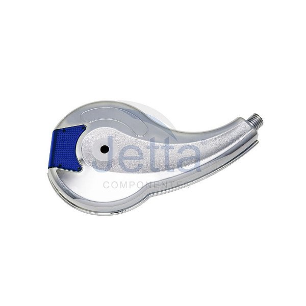 Calota Rodoar Aplique Acrílico Azul Lado Direito Cromado