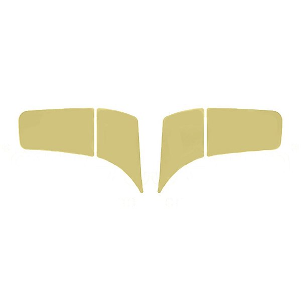 Aplique Dobradiça Porta Para Scania - Dourado - Conjunto