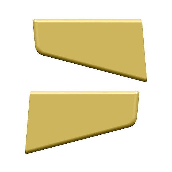 Par Aplique Tela Grade Inferior Para S5 Dourado