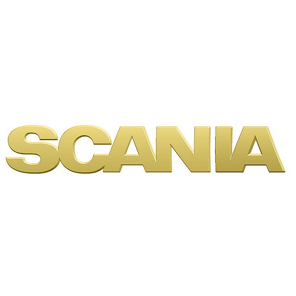 Capa Emblema Grade Para Scania S4 Dourado