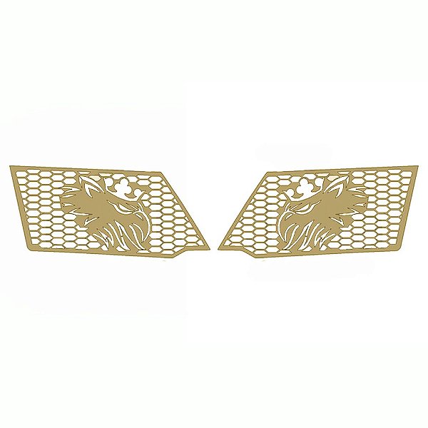Par Aplique Inferior Ar Para Scania R/S Dourado