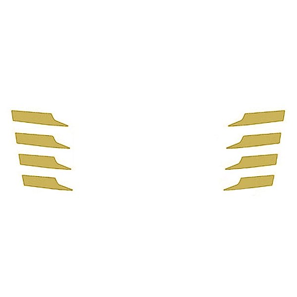 Aplique Pontas Grade Para Scania NTG R/S Dourado