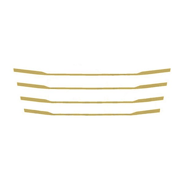 Aplique Mascara Estreita Grade Para Scania NTG R/S Dourada