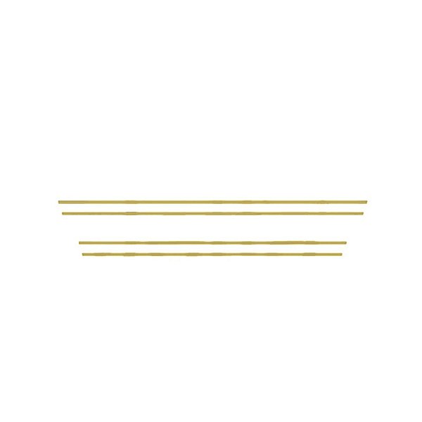Aplique Interno Moldura - Dourado Conjunto Para New FH