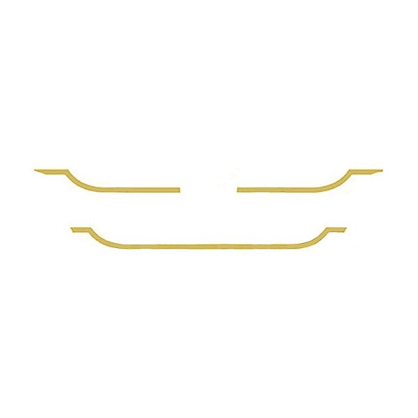 Aplique Máscara Grade - Dourado - Para Mercedes-Benz Axor