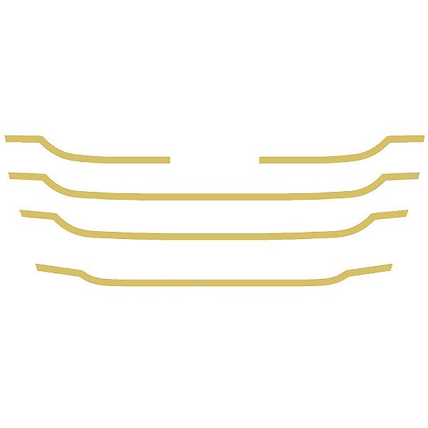 Máscara Grade Para MB Actros Mega Space Dourado Conjunto