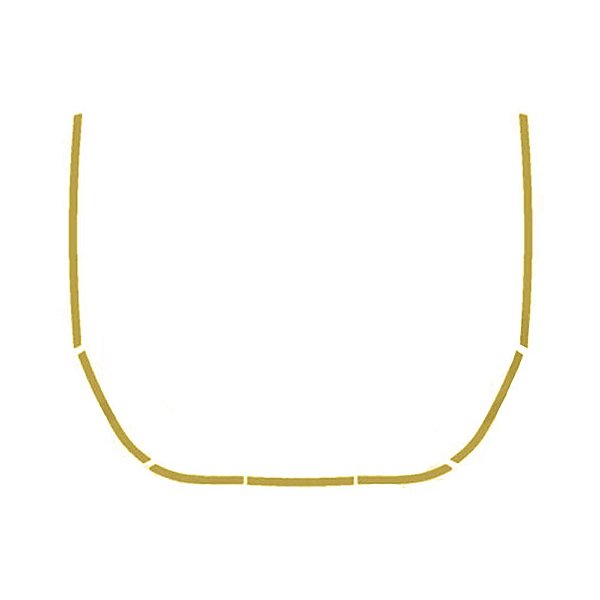 Aplique Contorno Grade Para Daf XF Dourado Conjunto