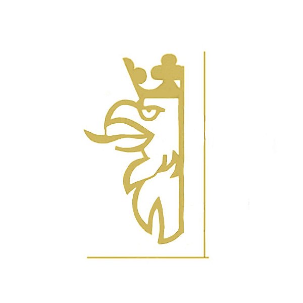 Aplique Decorado Meio Grifo Para Scania Dourado