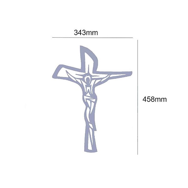 Aplique Caminhão Crucifixo Espelhado