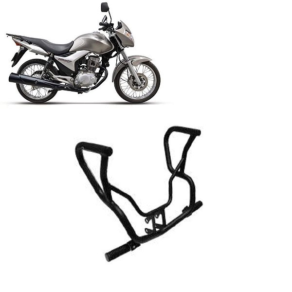 Protetor Carenagem Titan 2013 2014 2015 Preto Com Pedaleira