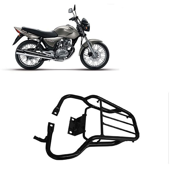 Bagageiro Cg 150 Sport 06 2007 2008 Reforçado Preto Com Alça