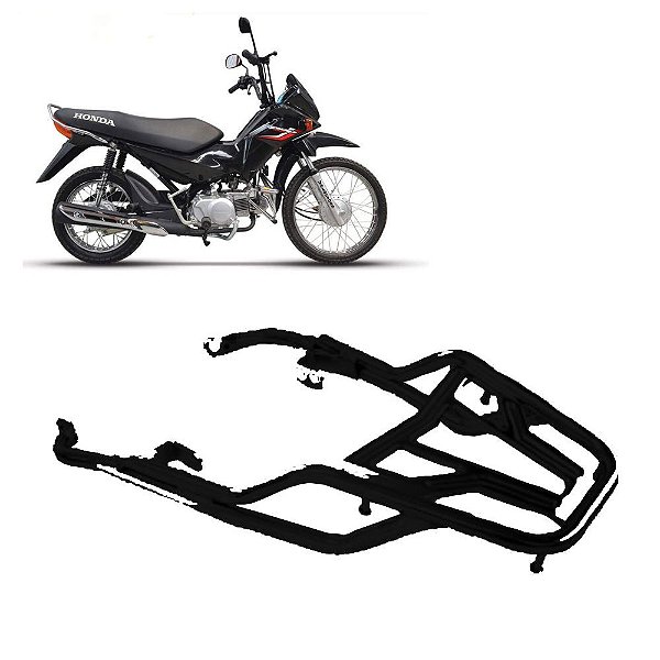 Bagageiro Pop 100 Preto 2007 2008 2009 2010 Longo