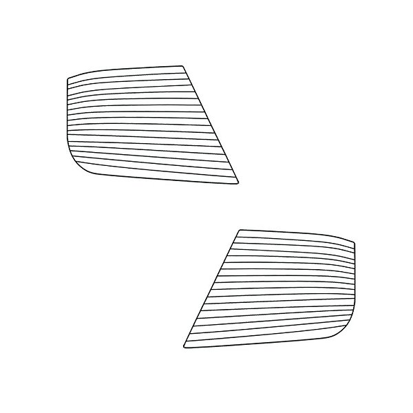 Protetor de Farol e Auxiliar para Iveco Tector Cursor Preto