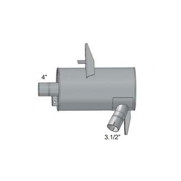 Silencioso para Mercedes-Benz Ônibus O 370/371 100mm