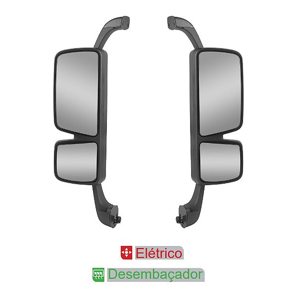 Par Espelho Retrovisor p Actros 2019 Desembaçador Elétrico