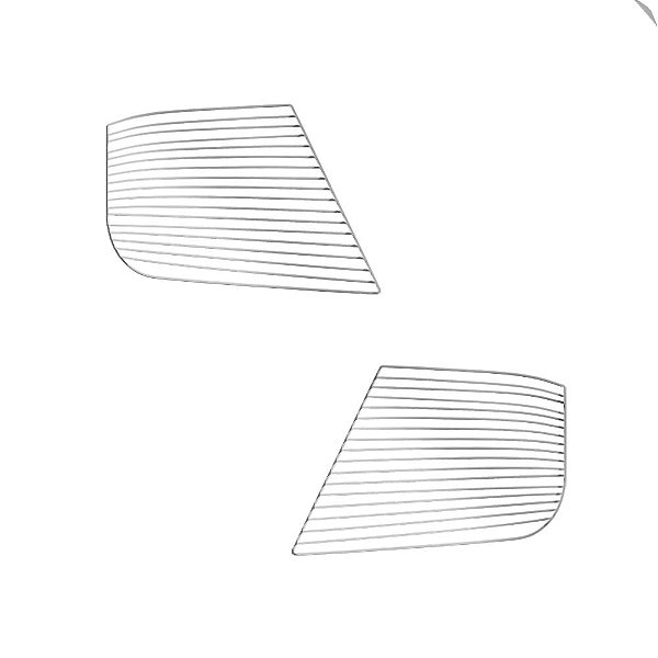 Protetor de Farol e Auxiliar p Iveco Tector Cursor Cromado