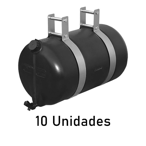 Corote Barrica Água Plástica 25 Lt Preta Completa - 10 Un