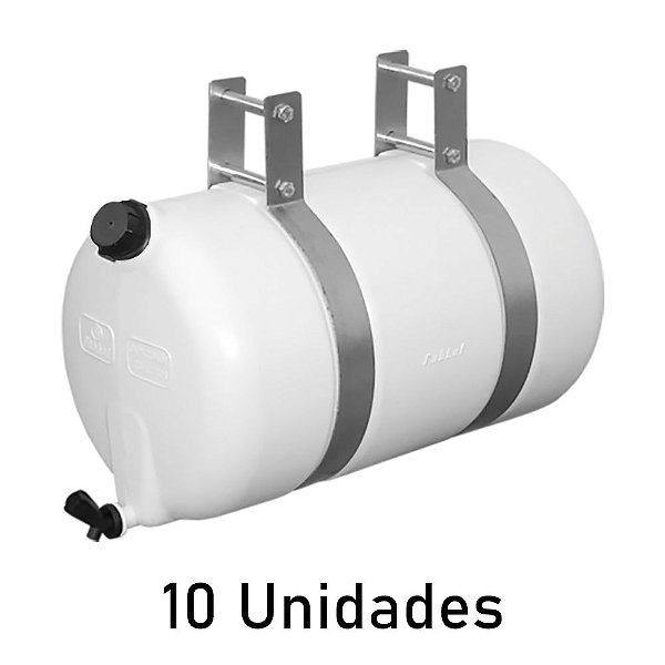 Corote Barrica Água Plástica 25 Lt Branca Completa - 10 Un