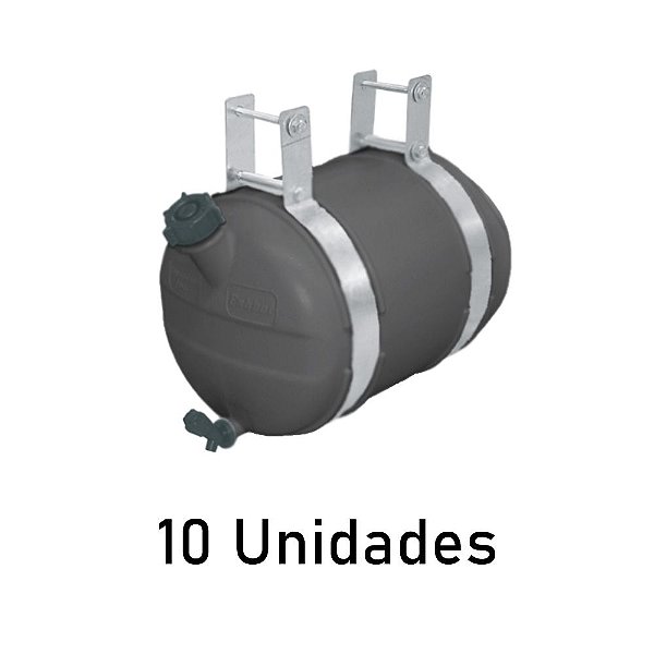 Reservatório Barrica Água Plástica 16 Litros - Preta 10 Un