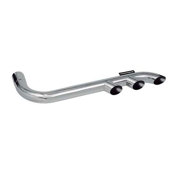 Tubo Lateral Cromado com 3 Saídas - 4" - 1270mm