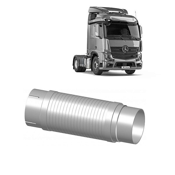 Tubo Saída Motor Flexível Inox p MB Actros 2018/2020 Euro 5