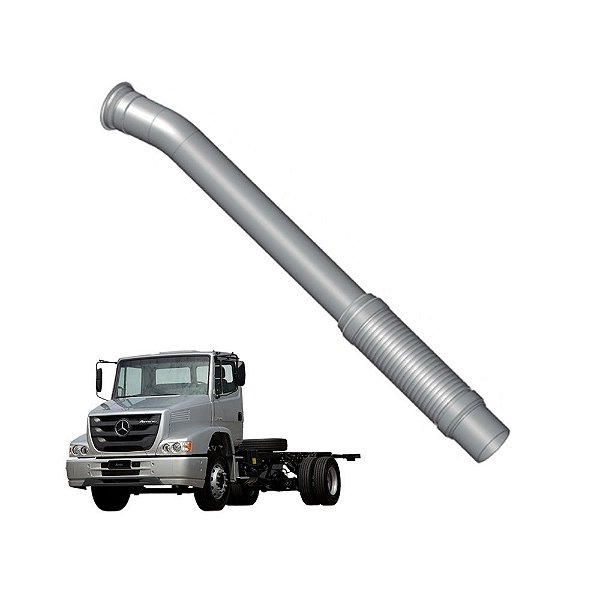 Tubo Saída 3.1/2" p MB Accelo 815 915 1016 1316 Euro 5 Inox