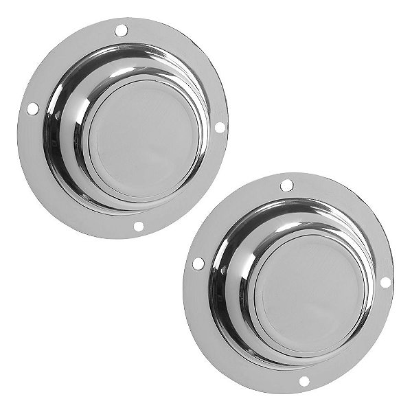 Tampa Para Cubo De Roda 4 Furos Metal Cromada