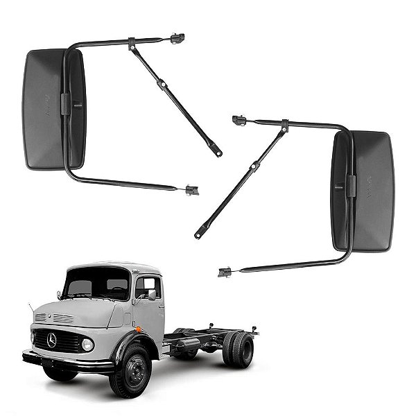 Espelho Retrovisor Mb 1113 Completo 16mm 2 Unidades
