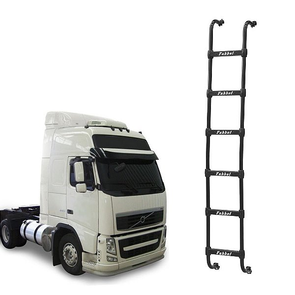 Escada Volvo Fh/Nh Globetrotter Cabine Alta Até 2014 Preto