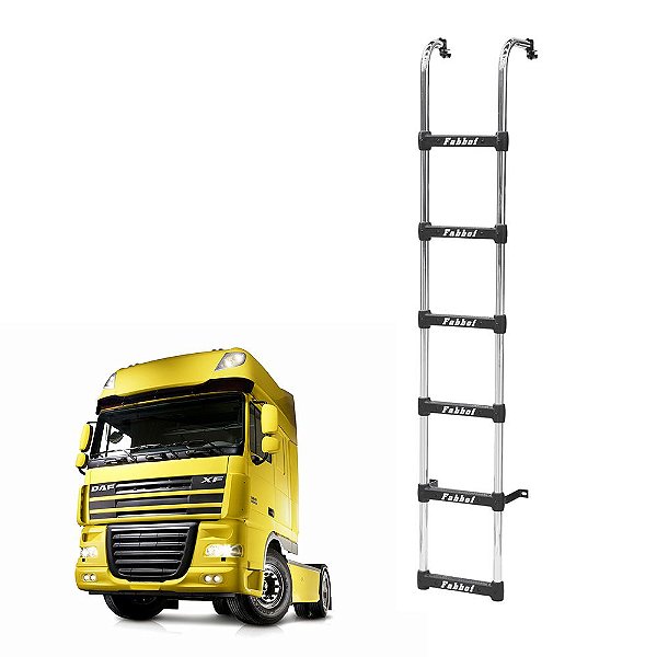 Escada Daf Xf 105 Space Cromado 6 Degraus 2050mm