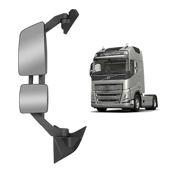 Conjunto Espelho LE p Volvo FH 2015 até 2021 s Desembaçador