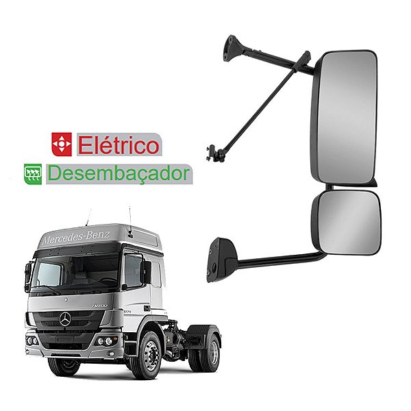 Retrovisor c Auxiliar p MB Axor c Desembaçador Elétrico LD