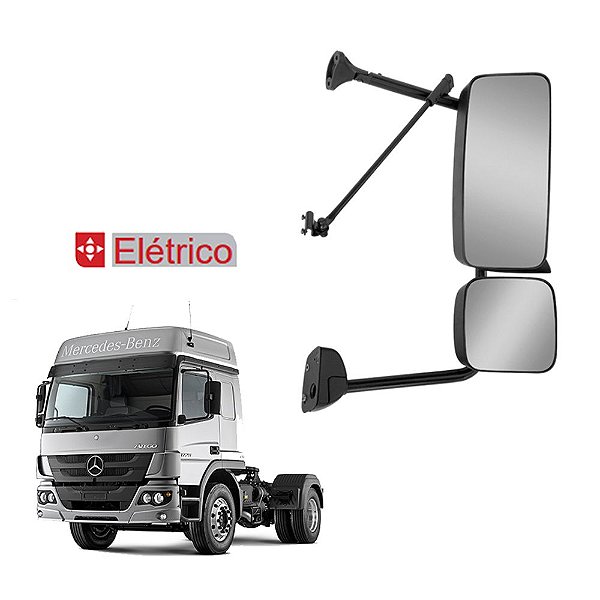 Espelho c Auxiliar MB Axor Atego 2014/2021 c Desembaçador LD