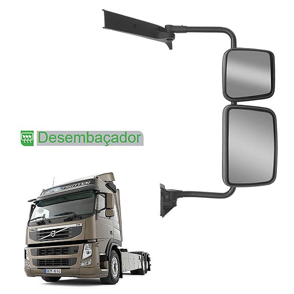 Espelho c Auxiliar Volvo VM 2006 em Diante c Desembaçador LD