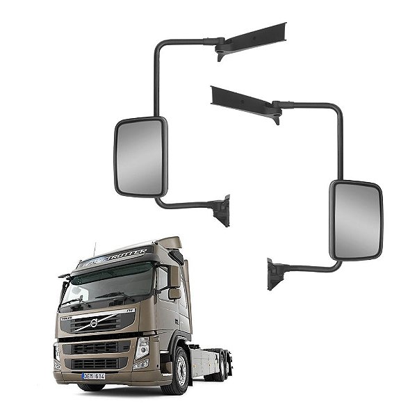 Conjunto Espelho Retrovisor p Volvo VM 2006 em Diante LD LE