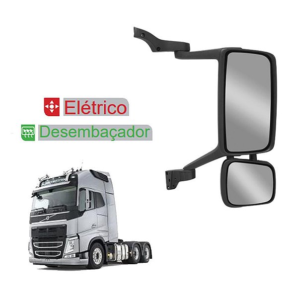 Retrovisor e Auxiliar Volvo FM FH c Desembaçador Elétrico LD