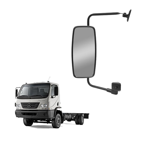 Espelho Retrovisor p Mercedes Accelo II Econômico Convexo LE