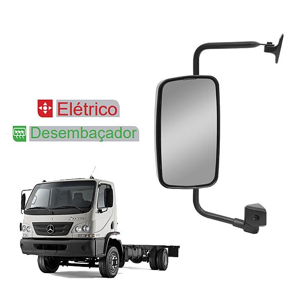 Espelho p MB Accelo I Convexo c Desembaçador Elétrico 24V LE