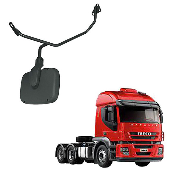 Espelho Auxiliar Frontal Convexo com Braço p Iveco Hi-Road