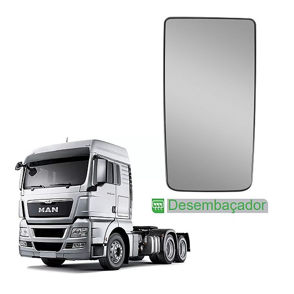 Base c Vidro Retrovisor para MAN TGX Convexo c Desembaçador