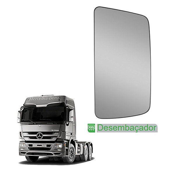 Vidro c Base Retrovisor p MB Actros Convexo c Desemb LE