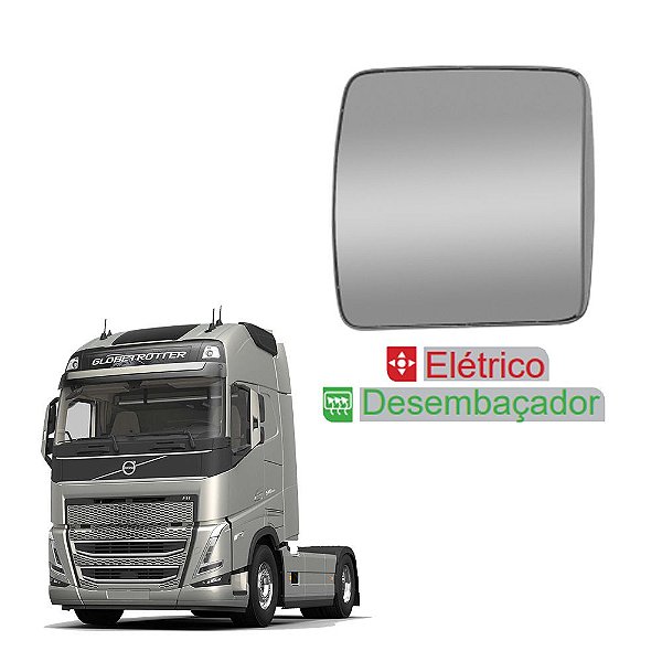 Retrovisor Auxiliar p Volvo FH 2015 a 2021 c Desemb Elétrico