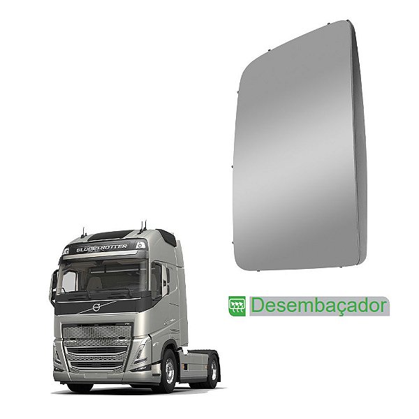 Base c Vidro Retrovisor Volvo FH 2017 2018 LE c Desembaçador