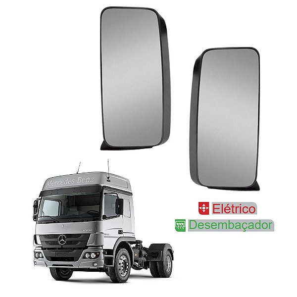 Espelho p MB Axor 2014 a 2021 LD LE c Desembaçador Elétrico
