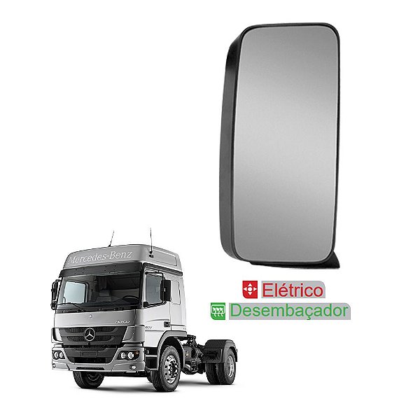 Retrovisor p MB Axor Atego 2016 LD c Desembaçador Elétrico