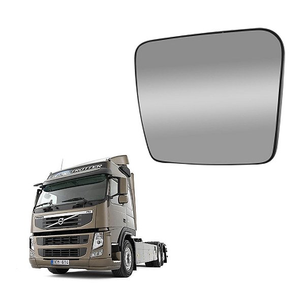 Vidro c Base Retrovisor Auxiliar Volvo VM 2006 em Diante LD